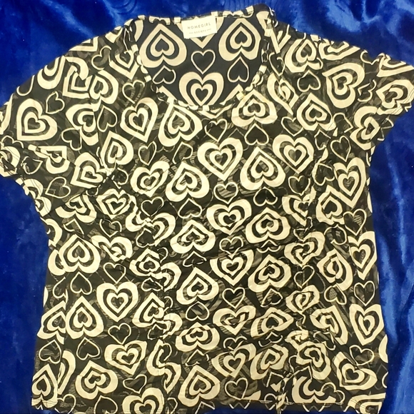 Sheer shirt with hearts size XL. - Picture 1 of 3